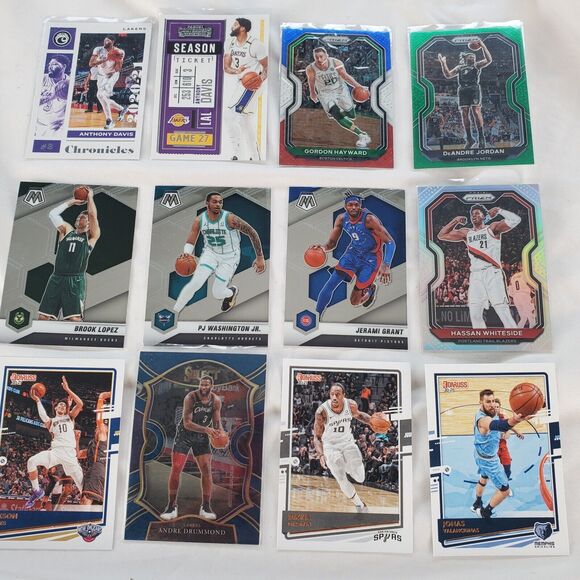 2020-21 Panini Basketball 12 Different Cards Lot Prizm Refractors Mosaic Donruss - Picture 1 of 13